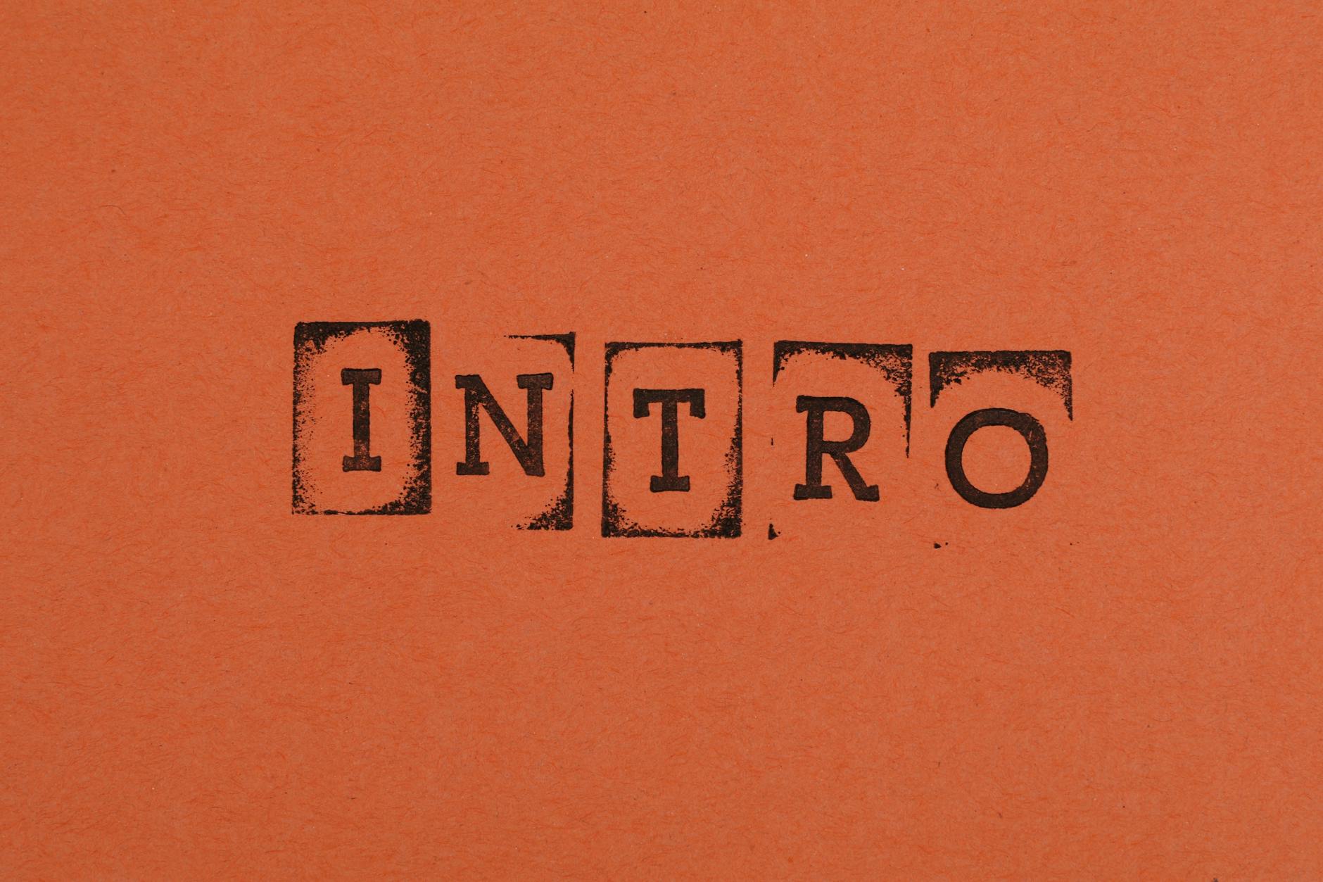 close up photo of intro text